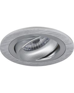 Spot Armatuur GU10 - Pragmi Alpin - Inbouw Rond - Mat Zilver - Aluminium - Kantelbaar - Ø92mm