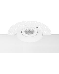 Spot Armatuur GU10 - Pragmi Nivas Pro - Inbouw Rond - Mat Wit - Aluminium - Trimless - Kantelbaar - Ø150mm 2