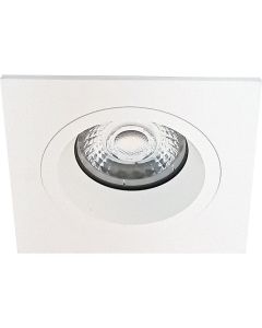 Spot Armatuur GU10 - Pragmi Rodos Pro - Inbouw Vierkant - Mat Wit - Aluminium - 93mm