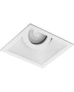 Spot Armatuur GU10 - Pragmi Zano Pro - Inbouw Vierkant - Mat Wit - Aluminium - Kantelbaar - 93mm