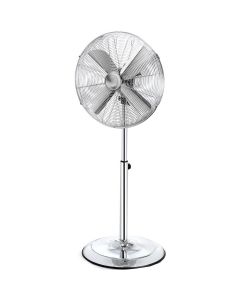 Ventilator - Aigi Qino - Statiefventilator - Staand - Rond - Mat Zilver - Aluminium