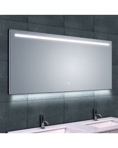 LED Badkamerspiegel - Trion Aluna - Rechthoek - IP44 - Touch Schakelaar - 18W - Aanpasbare Kleur - Spiegelglas 1