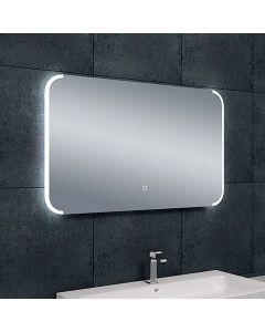 LED Badkamerspiegel - Trion Aluna - Rechthoek - IP44 - Touch Schakelaar - 18W - Aanpasbare Kleur - Spiegelglas 1