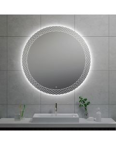 Wiesbaden Deco Spiegel Met LED - Dimbaar - Rond - 100cm