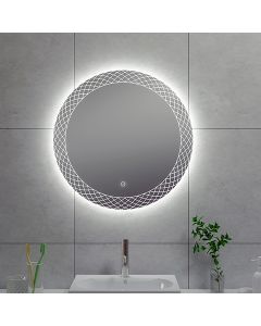 LED Badkamerspiegel - Trion Aluna - Rechthoek - IP44 - Touch Schakelaar - 18W - Aanpasbare Kleur - Spiegelglas 1