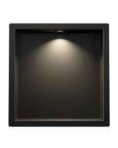 Wiesbaden Demis Inbouwnis met LED 30x30x7cm - Mat Zwart 