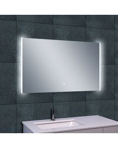 LED Badkamerspiegel - Trion Aluna - Rechthoek - IP44 - Touch Schakelaar - 18W - Aanpasbare Kleur - Spiegelglas 1