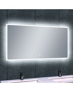 LED Badkamerspiegel - Trion Aluna - Rechthoek - IP44 - Touch Schakelaar - 18W - Aanpasbare Kleur - Spiegelglas 1