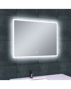 LED Badkamerspiegel - Trion Aluna - Rechthoek - IP44 - Touch Schakelaar - 18W - Aanpasbare Kleur - Spiegelglas 1