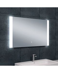 LED Badkamerspiegel - Trion Aluna - Rechthoek - IP44 - Touch Schakelaar - 18W - Aanpasbare Kleur - Spiegelglas 1