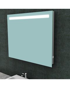 LED Badkamerspiegel - Trion Aluna - Rechthoek - IP44 - Touch Schakelaar - 18W - Aanpasbare Kleur - Spiegelglas 1