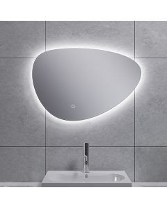 LED Badkamerspiegel - Trion Aluna - Rechthoek - IP44 - Touch Schakelaar - 18W - Aanpasbare Kleur - Spiegelglas 1