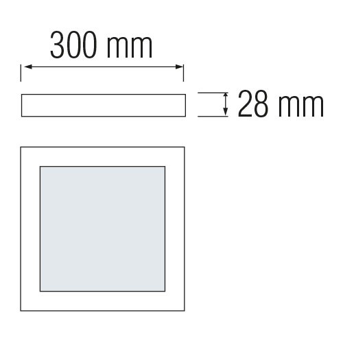 LED Paneel - 30x30 Warm Wit 3000K - 28W Opbouw Vierkant - Mat Wit - Flikkervrij