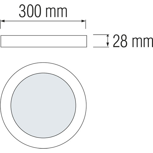 LED Paneel - Ø30 Warm Wit 3000K - 28W Opbouw Rond - Mat Wit - Flikkervrij