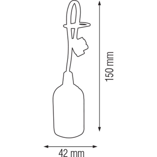 E27 Fitting/Houder - Verhuisfitting - Kunststof Wit 15cm Draad