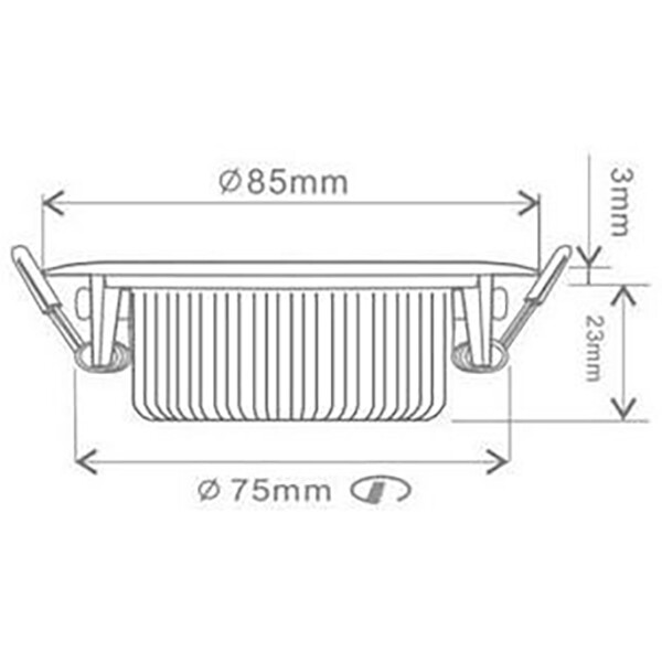 EcoDim - LED Spot - Inbouwspot - ED-10027 - 5W - Waterdicht IP54 - Dimbaar - Dim to Warm - Warm Wit 2000K-3000K - Geborsteld Nikkel - Aluminium - Vierkant - Kantelbaar