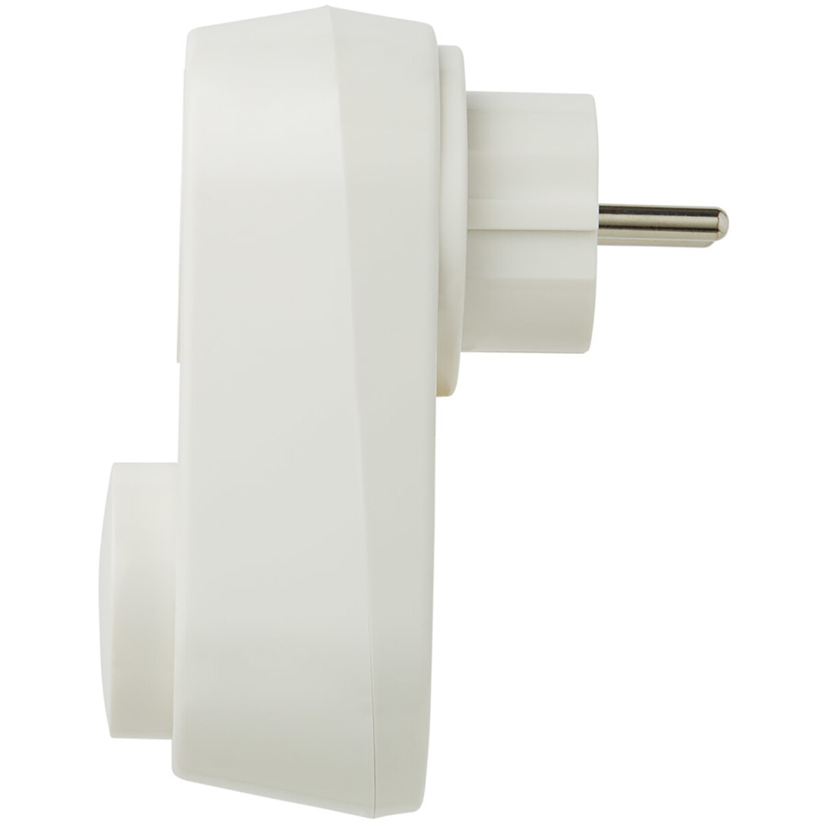 EcoDim - LED Stekkerdimmer - ECO-DIM.06 - Fase Afsnijding RC - Opbouw - Enkel Knop - 0-100W - Wit