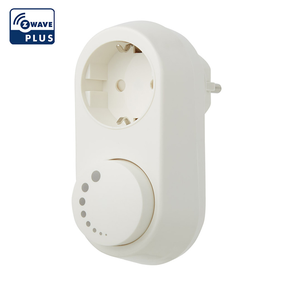 EcoDim - LED Stekkerdimmer - Smart WiFi - ECO-DIM.06 - Fase Afsnijding RC - Z-Wave - Opbouw - Enkel Knop - 0-100W - Wit