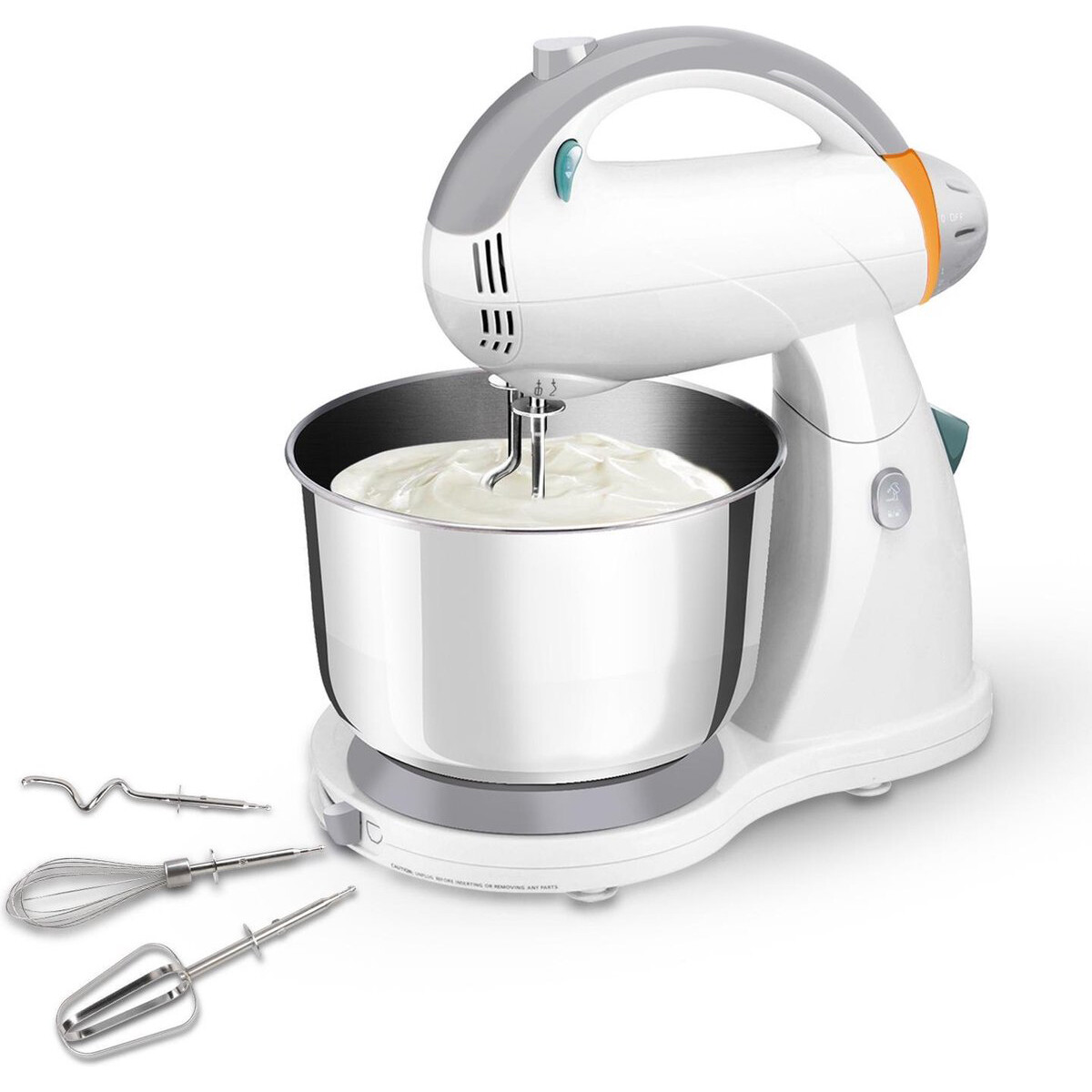 Handmixer met Mengkom - Aigi Surdina - Turbo Functie - 300 Watt - Wit