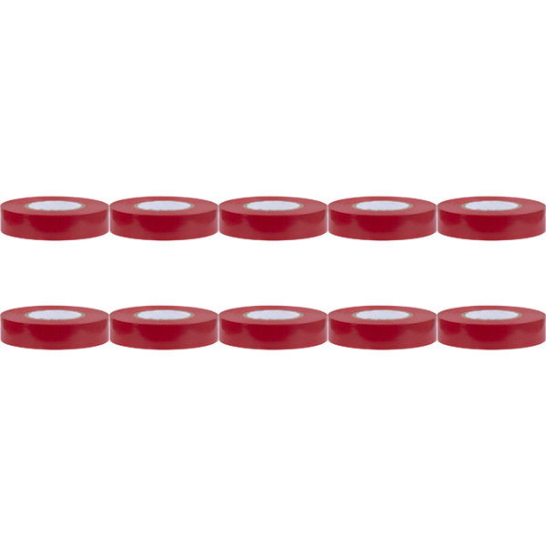 Isolatietape 10 Pack - Yurga - Rood - 20mmx20m