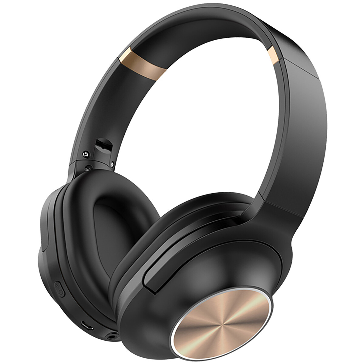 Koptelefoon - Aigi Moski - Draadloos - Bluetooth - On Ear - Zwart/Goud