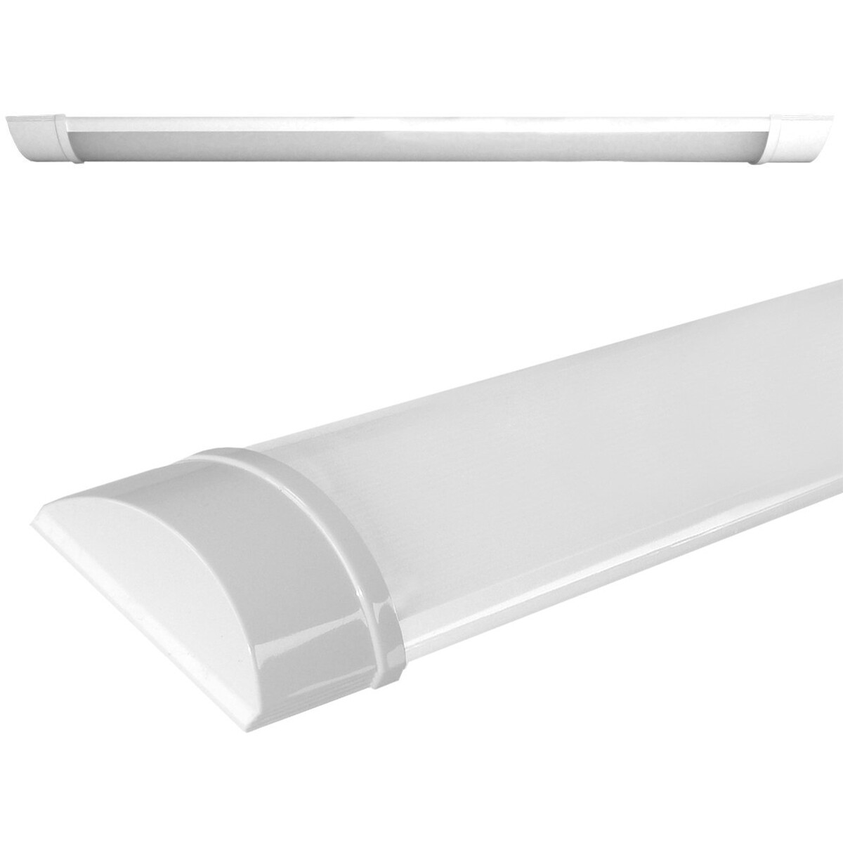 LED Batten - LED Balk - Titro - 18W - Helder/Koud Wit 6400K - Aluminium - 60cm