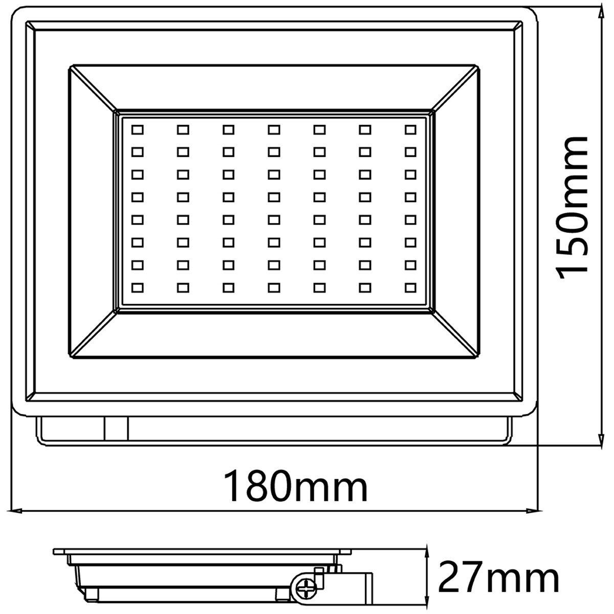 LED Breedstraler - Velvalux Glowlit - 50 Watt - Natuurlijk Wit 4000K - Waterdicht IP65 - Flikkervrij