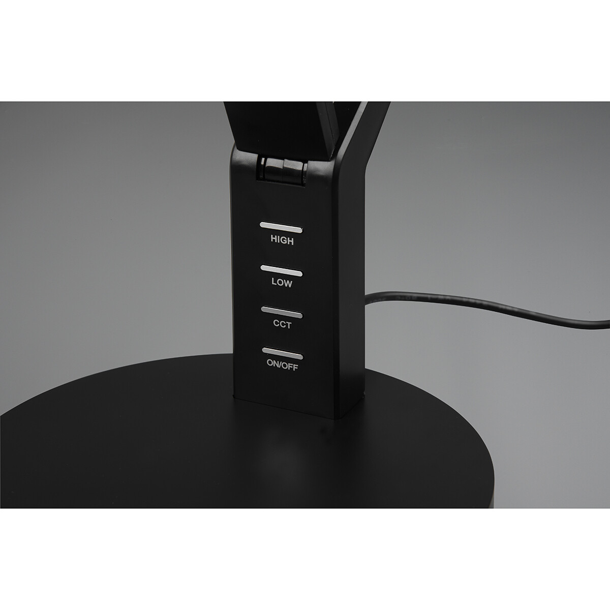 LED Bureaulamp - Trion Avvan - 5W - Aanpasbare Kleur - USB Oplaadbaar - Dimbaar - Rond - Mat Zwart - Kunststof