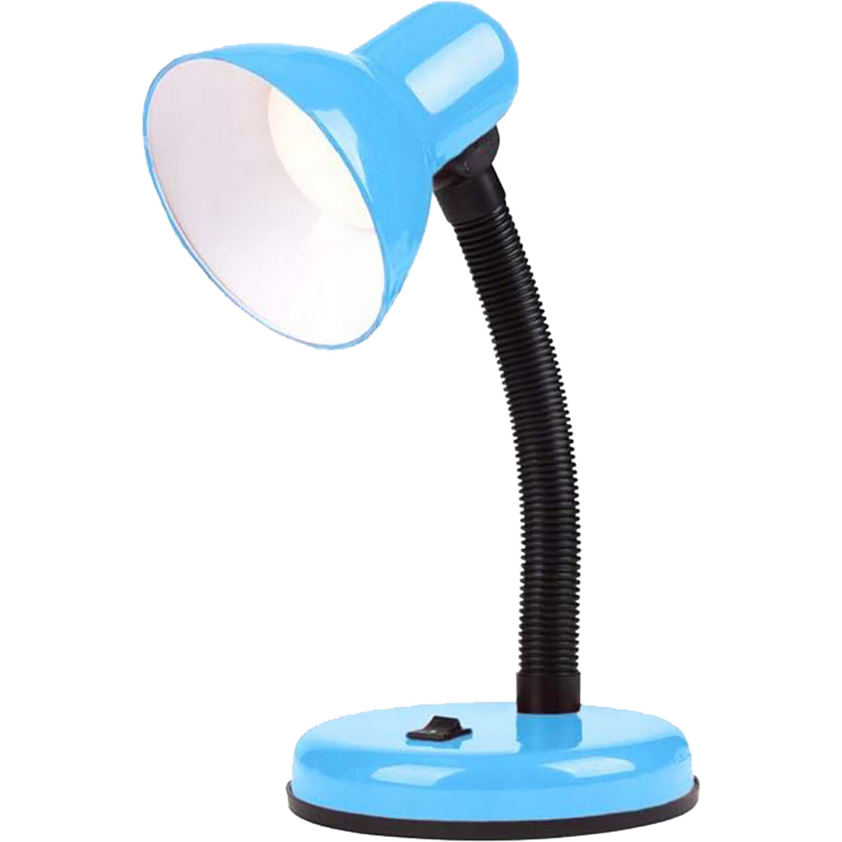 LED Bureaulamp - Velvin Brin - E27 Fitting - Aan/Uit Schakelaar - Flexibele Arm - Blauw