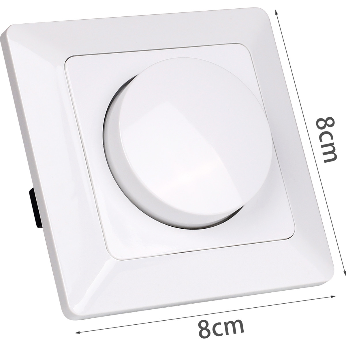 LED Dimmer - Aigi - Inbouw - Enkel Knop - 3-60W - Incl. Afdekraam - Wit