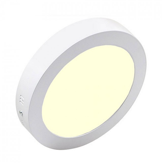 LED Downlight 6 Pack - Opbouw Rond 12W - Warm Wit 3000K - Mat Wit Aluminium - Ø170mm