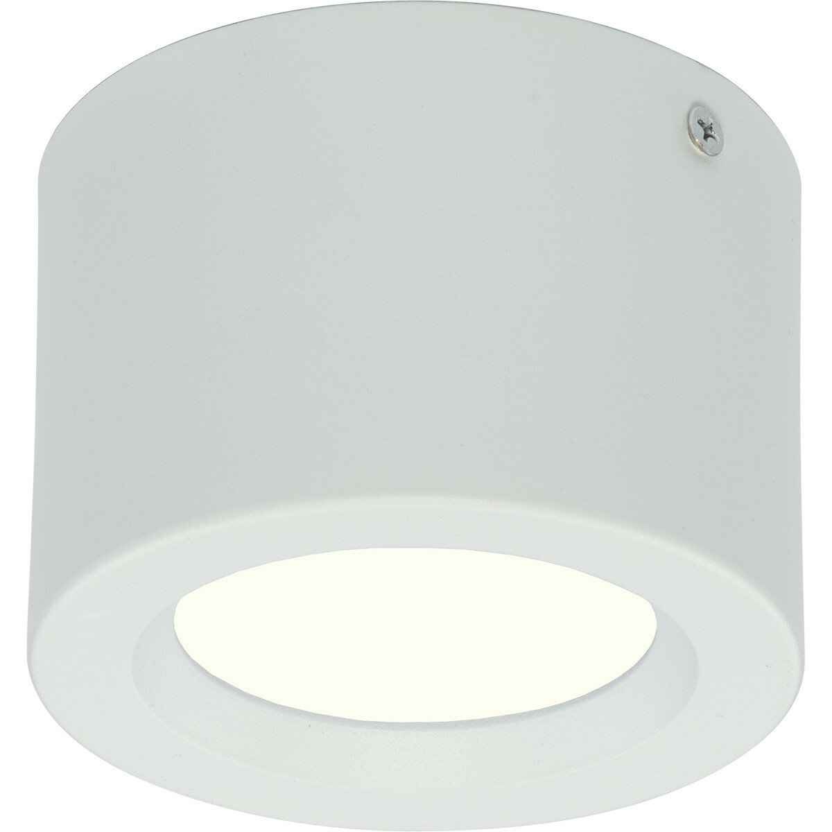 LED Downlight 6 Pack - Opbouw Rond Hoog 5W - Natuurlijk Wit 4200K - Mat Wit Aluminium - Ø105mm