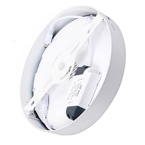 LED Downlight - Opbouw Rond 12W - Natuurlijk Wit 4200K - Mat Wit Aluminium - Ø170mm