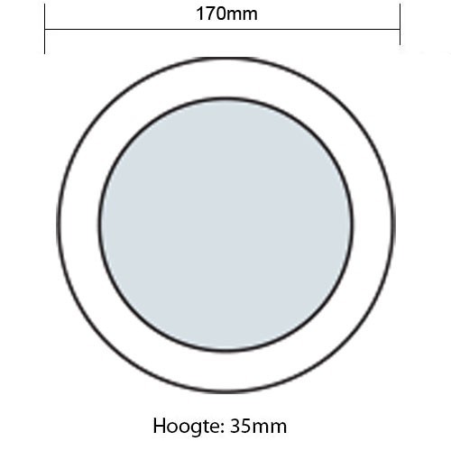 LED Downlight - Opbouw Rond 12W - Natuurlijk Wit 4200K - Mat Wit Aluminium - Ø170mm