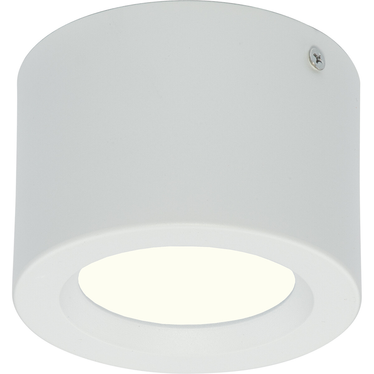 LED Downlight - Opbouw Rond Hoog 5W - Natuurlijk Wit 4200K - Mat Wit Aluminium - Ø105mm