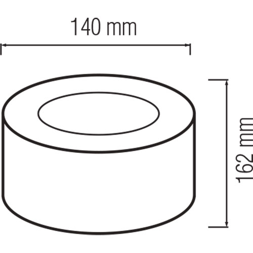 LED Downlight - Opbouw Rond Hoog XL 10W - Natuurlijk Wit 4200K - Mat Zwart Aluminium - Ø140mm