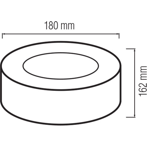 LED Downlight - Opbouw Rond Hoog XL 15W - Natuurlijk Wit 4200K - Mat Wit Aluminium - Ø180mm