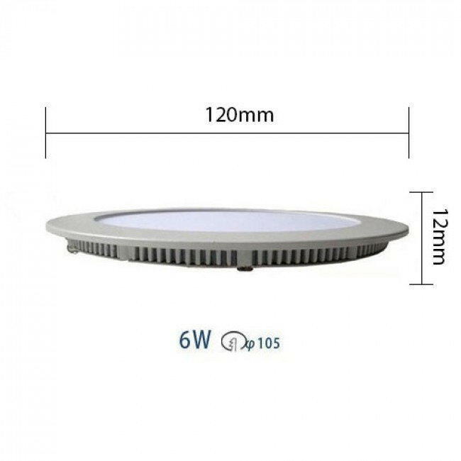 LED Downlight Slim 6 Pack - Inbouw Rond 6W - Dimbaar - Zeer Warm Wit 2700K - Mat Zwart Aluminium - Ø120mm