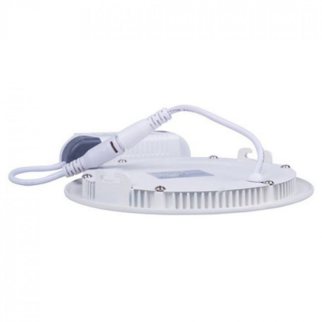 LED Downlight Slim - Inbouw Rond 18W - Dimbaar - Helder/Koud Wit 6400K - Mat Wit Aluminium - Ø225mm