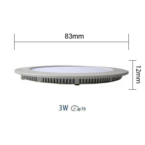 LED Downlight Slim - Inbouw Rond 3W - Dimbaar - Natuurlijk Wit 4200K - Mat Wit Aluminium - Ø83mm