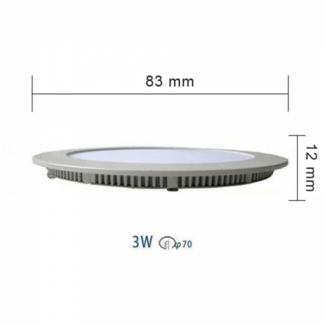 LED Downlight Slim 6 Pack - Inbouw Rond 3W - Natuurlijk Wit 4200K - Mat Zwart Aluminium - Ø83mm