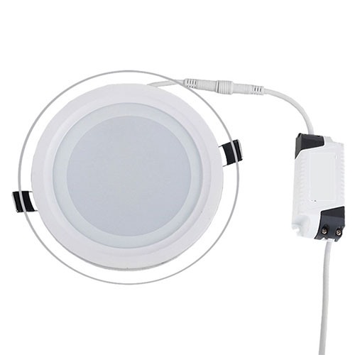 LED Downlight Slim - Inbouw Rond 6W - Helder/Koud Wit 6400K - Mat Wit Glas - Ø96mm