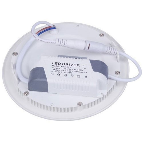 LED Downlight Slim - Inbouw Rond 9W - Natuurlijk Wit 4200K - Mat Wit Aluminium - Ø146mm