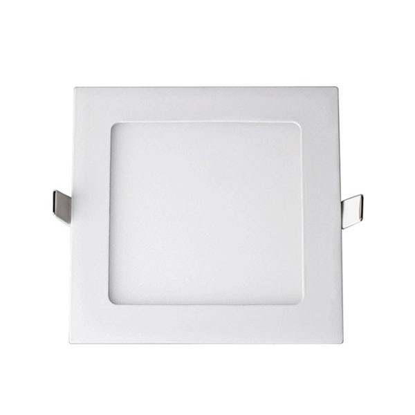 LED Downlight Slim 2 Pack - Inbouw Vierkant 3W - Helder/Koud Wit 6400K - Mat Wit Aluminium - 89mm