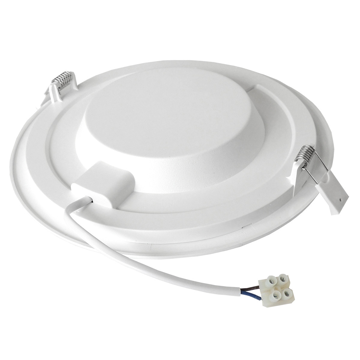 LED Downlight Slim - Aigi - PIR Bewegingssensor 360° - Inbouw Rond 12W - Helder/Koud Wit 6000K - Mat Wit - Ø170mm