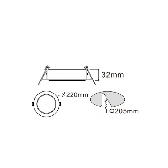 LED Downlight Slim Pro - Aigi - Inbouw Rond 18W - Helder/Koud Wit 6000K - Mat Wit - Ø220mm