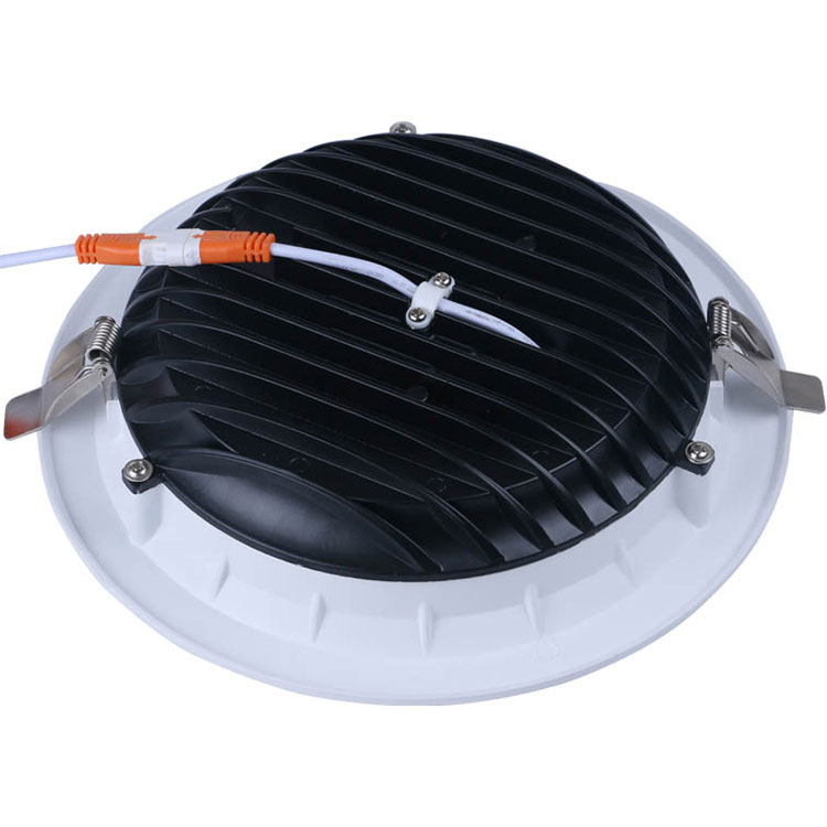 LED Downlight - Verona - Inbouw Rond 15W - Helder/Koud Wit 6400K - Mat Wit Aluminium - Ø170mm