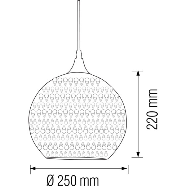 LED Hanglamp 3D - Quanta - Rond - Chroom Glas - E27