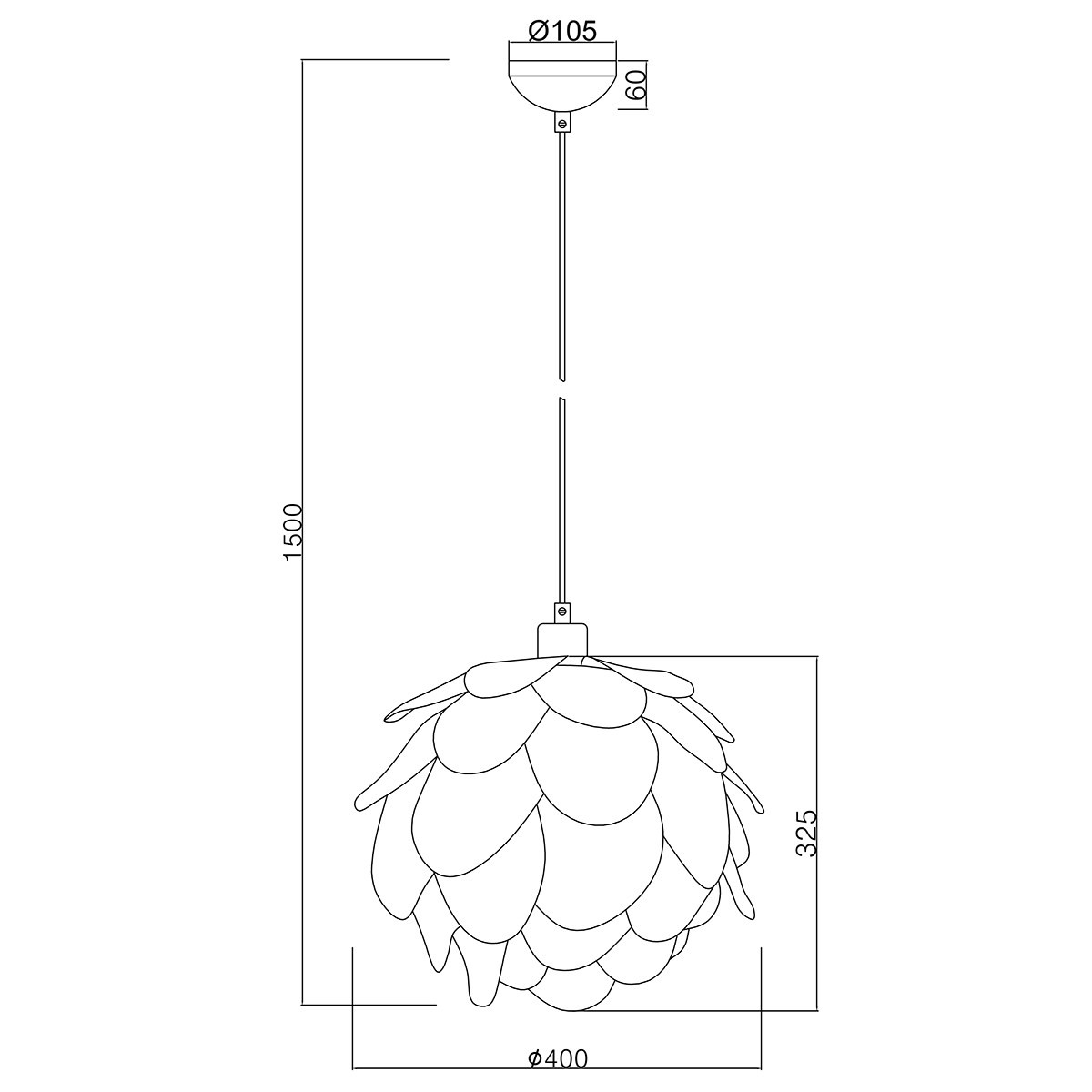 LED Hanglamp - Hangverlichting - Trion Klova - E27 Fitting - Rond - Mat Chroom - Aluminium