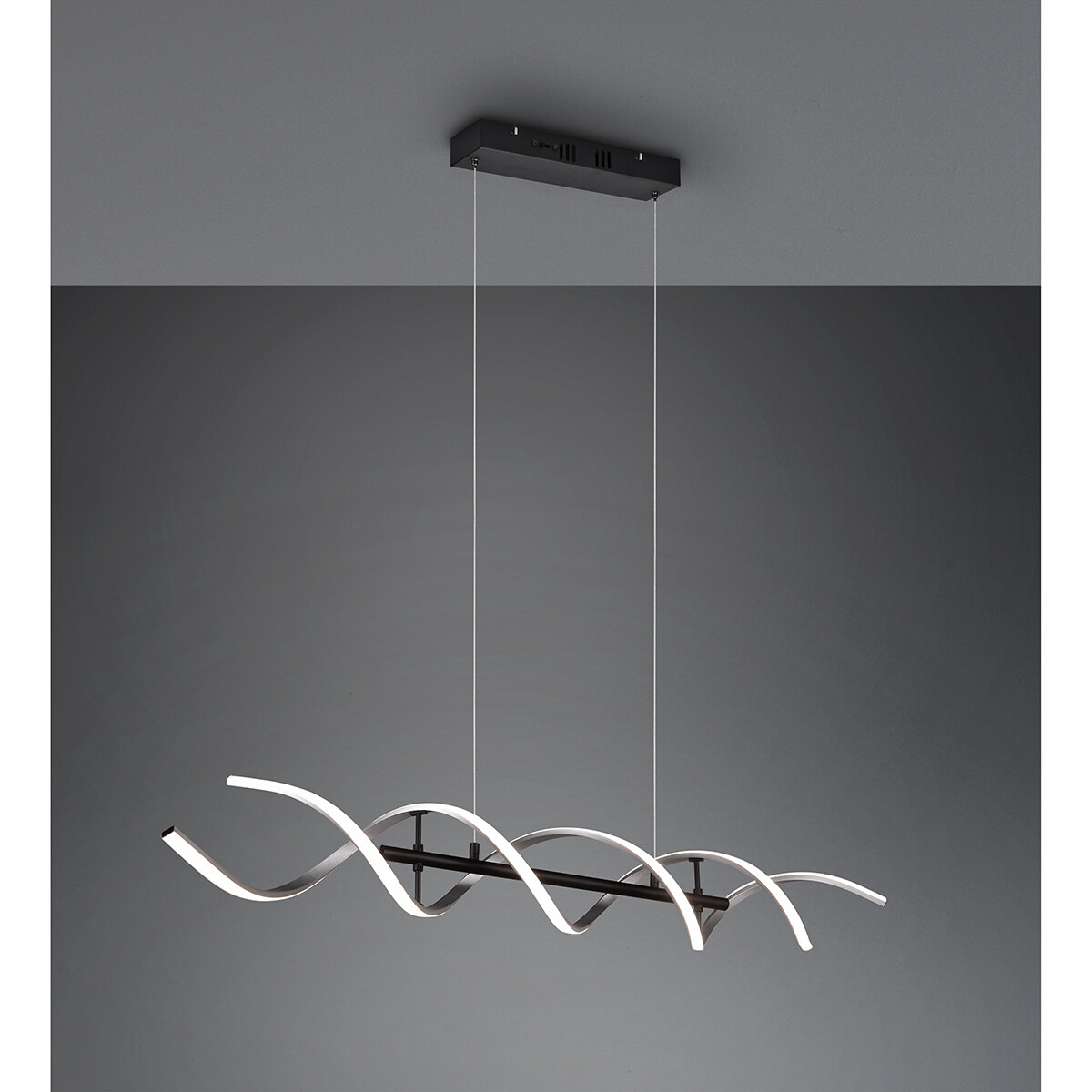 LED Hanglamp - Hangverlichting - Trion Sarina - 45W - Aanpasbare Kleur - Dimbaar - Rechthoek - Geborsteld Zilver - Aluminium